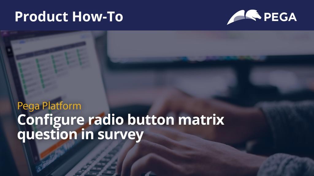 How to configure Radio Button Matrix Question in survey