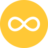 an icon with infinity symbol