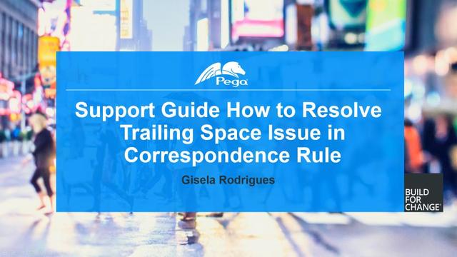 Support Guide: How to Resolve Trailing Space Issue in Correspondence Rule