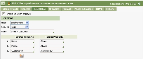 List View form