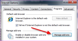 IE 8 Manage Add-Ons