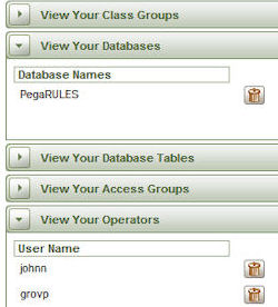 data instances accordion display