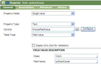 Table validation in pyRootCause Property rule form