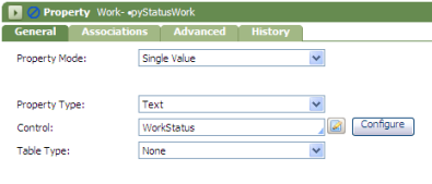 No table validation in pyStatusWork Property rule form