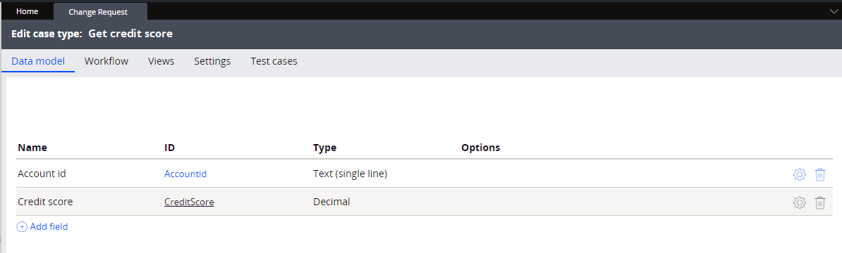 Case type data model